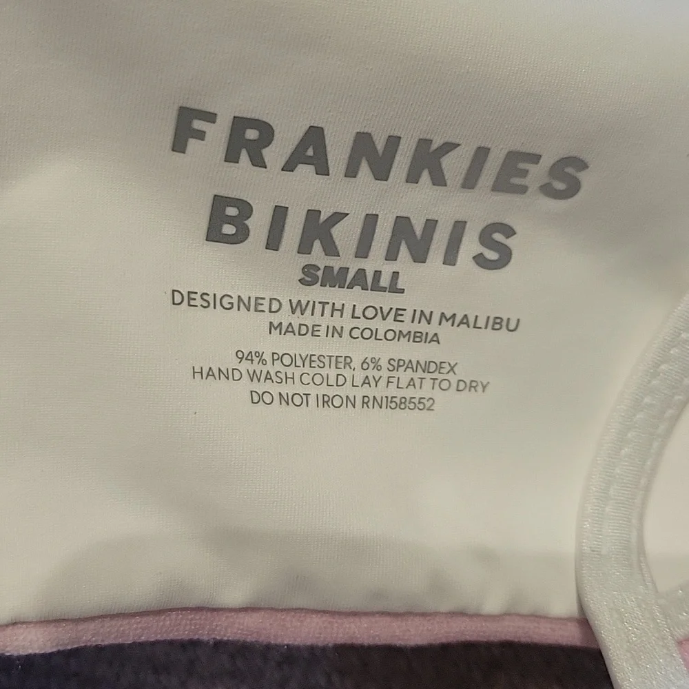 Frankie's Bikinis Malibu Holiday Terry One Shoulder Bikini Top Boot Bottom Small